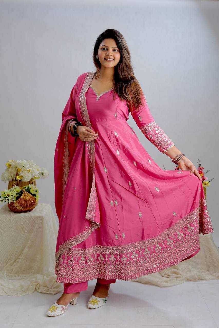 Pure Crepe Designer Gown - MYLUXURY LANE ENTERPRISE